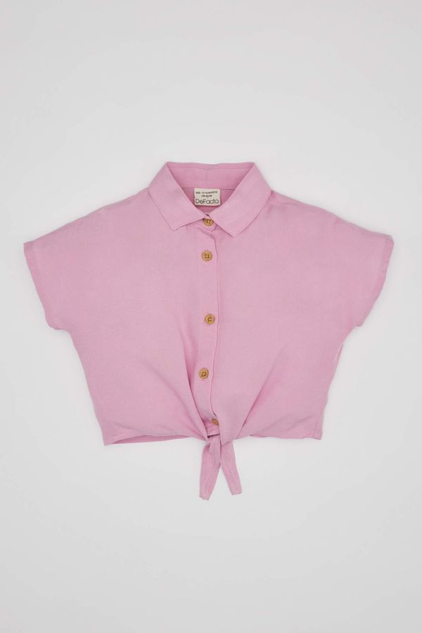 DEFACTO DEFACTO Baby Girl Shirt Collar Short Sleeve Shirt
