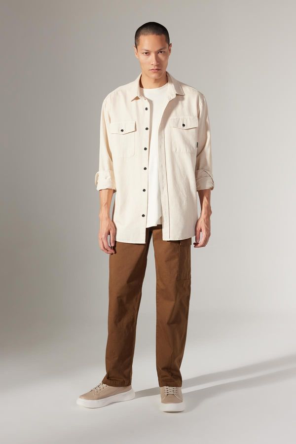 DEFACTO DEFACTO Baggy Fit Straight Leg Gabardine Trousers