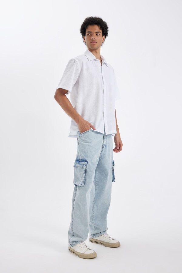 DEFACTO DEFACTO Baggy Fit Wide Fit Normal Waist Wide Leg Jean Trousers