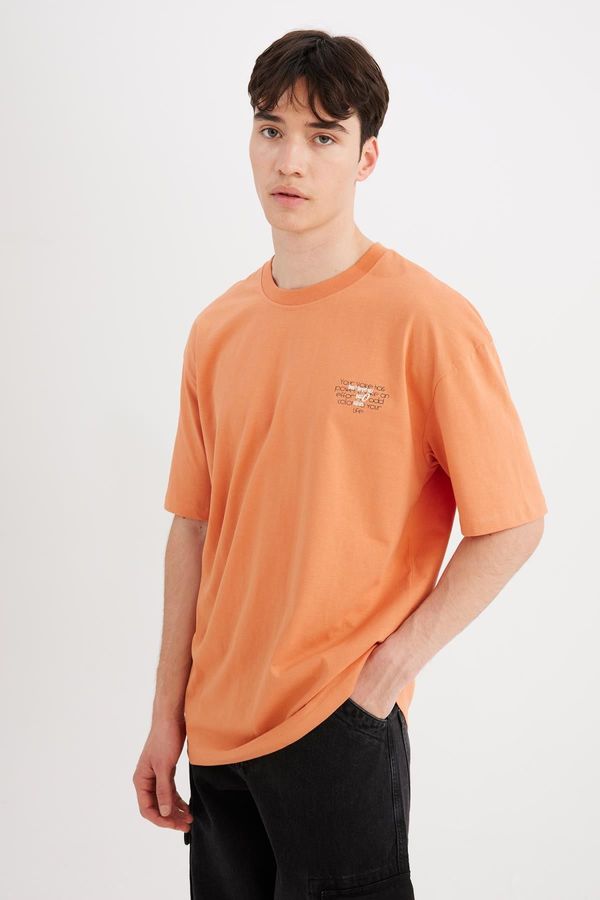 DEFACTO DEFACTO Boxy Fit Crew Neck Printed Short Sleeve T-Shirt