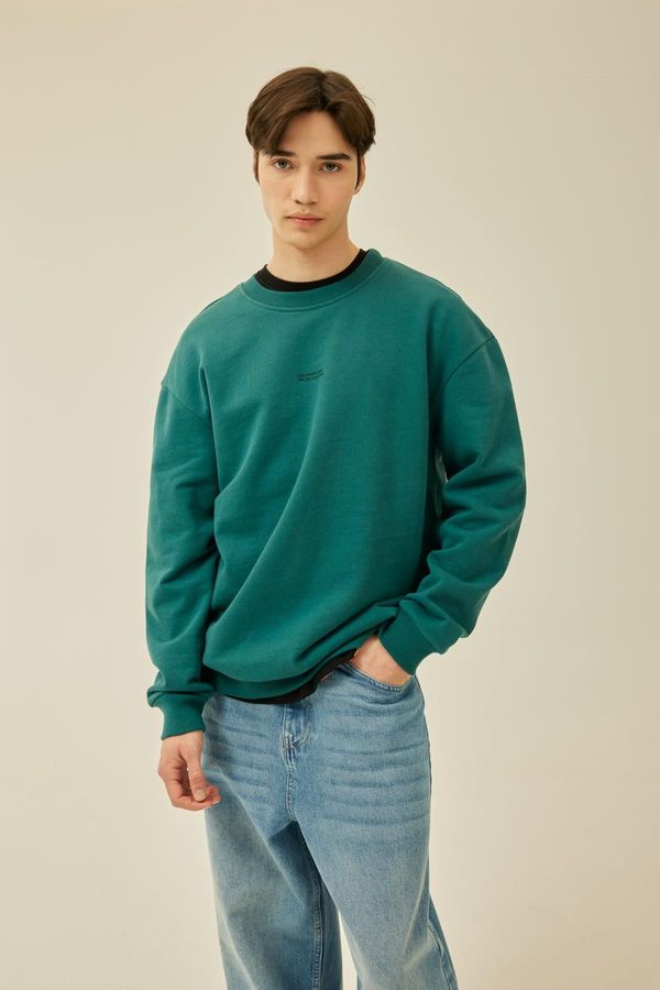 DEFACTO DEFACTO Boxy Fit Crew Neck Printed Sweatshirt