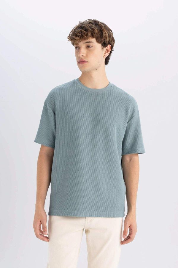 DEFACTO DEFACTO Boxy Fit Crew Neck Short Sleeve Basic Plain T-Shirt