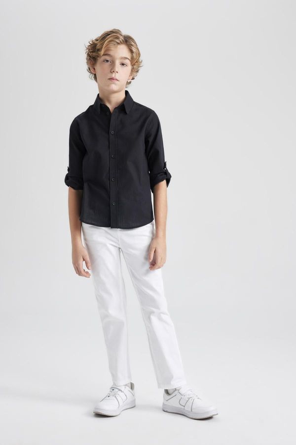 DEFACTO DEFACTO Boy 23 April Children's Day Straight Leg White Gabardine Trousers