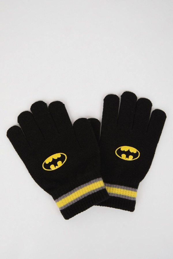 DEFACTO DEFACTO Boy Batman Knitted Gloves