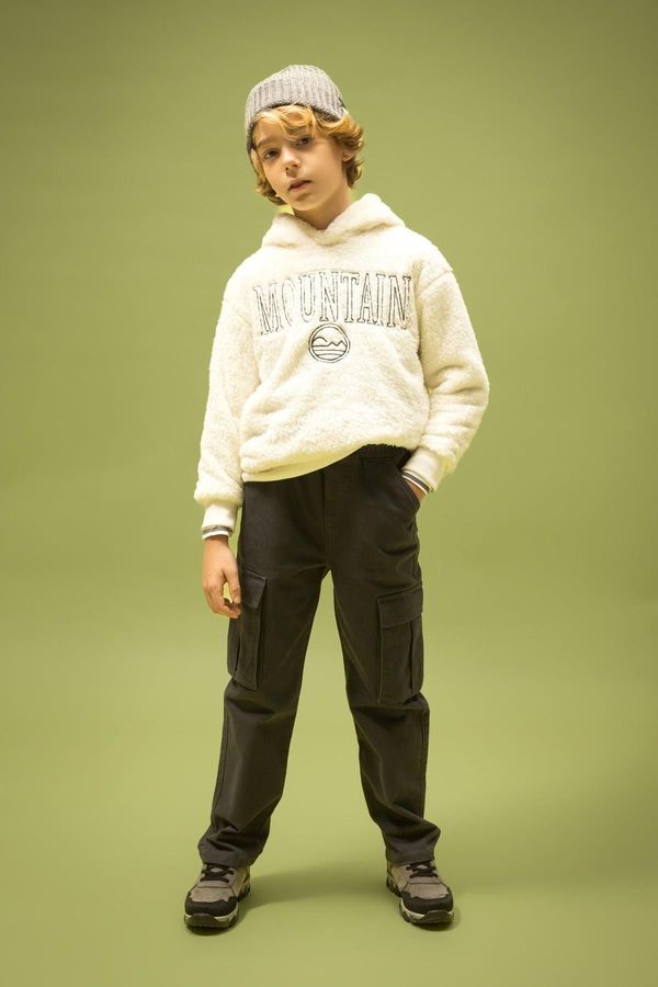 DEFACTO DEFACTO Boy Cargo Fit Standard Leg Gabardine Trousers