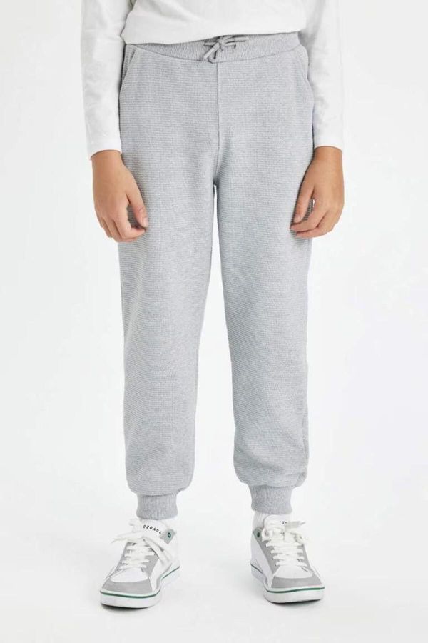 DEFACTO DEFACTO Boy Gray Elastic Waist Leg Pocket Jogger School Sweatpants