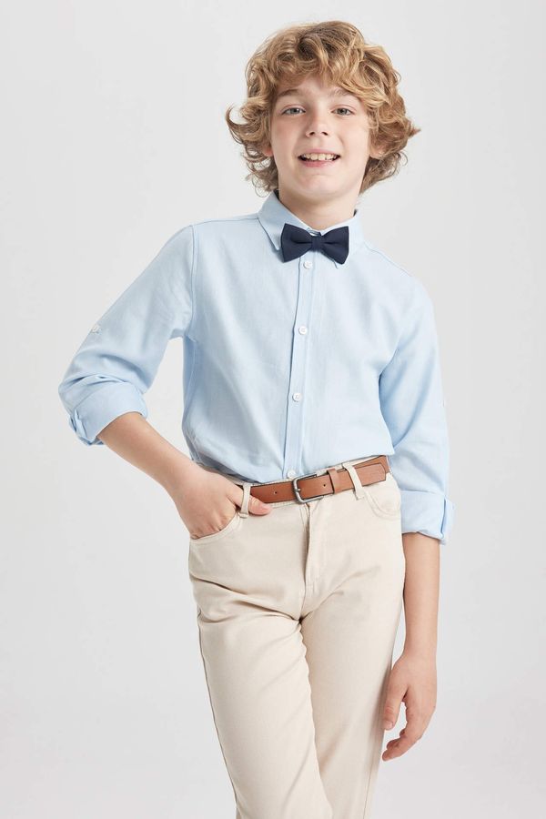 DEFACTO DEFACTO Boy Long Sleeve Oxford Shirt Bowtie 2-Pack Set