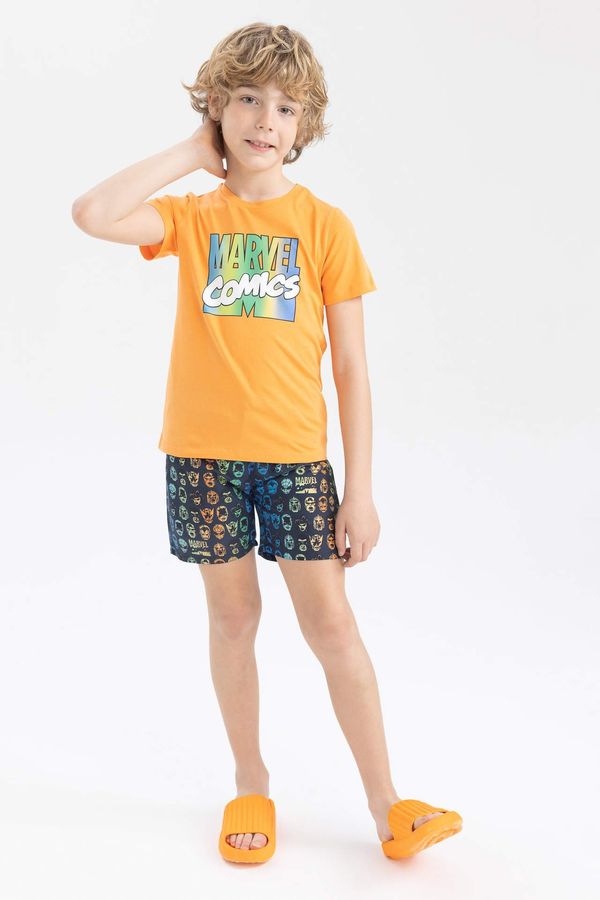 DEFACTO DEFACTO Boy Marvel Comics Short Sleeve T-Shirt Swimming Shorts 2-Pack