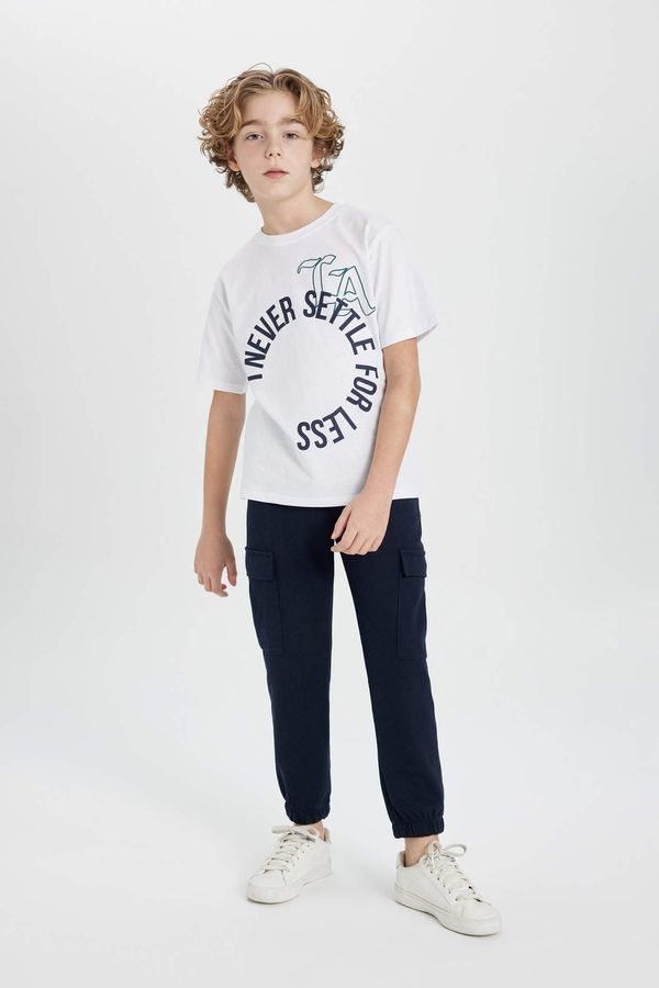 DEFACTO DEFACTO Boy Printed Short Sleeve T-Shirt Sweatpants 2 Set