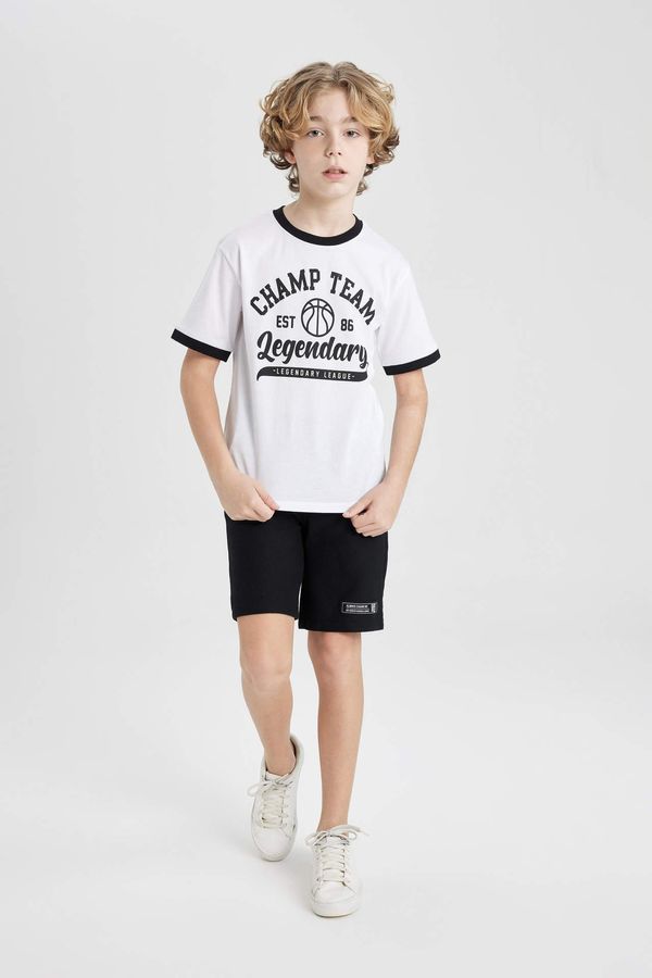 DEFACTO DEFACTO Boy Printed T-Shirt Shorts 2 Piece Set