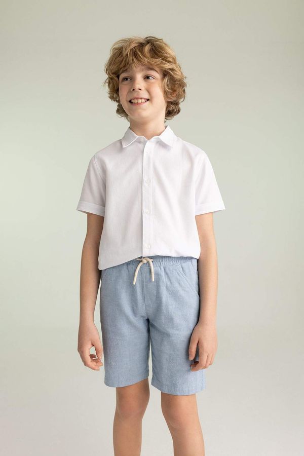 DEFACTO DEFACTO Boy Regular Fit Polo Neck Cotton Short Sleeve Shirt