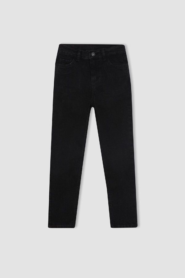 DEFACTO DEFACTO Boy Slim Fit Straight Leg Pocket Black Jeans