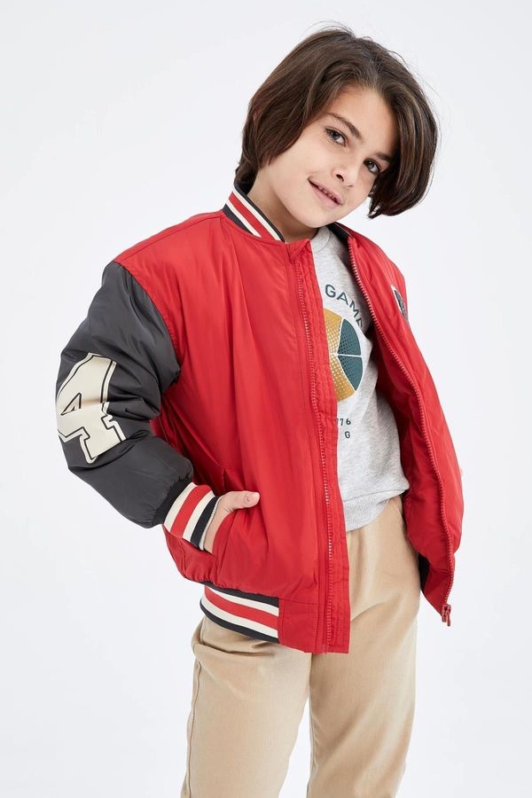 DEFACTO DEFACTO Boy Water Repellent College Collar Bomber Jacket