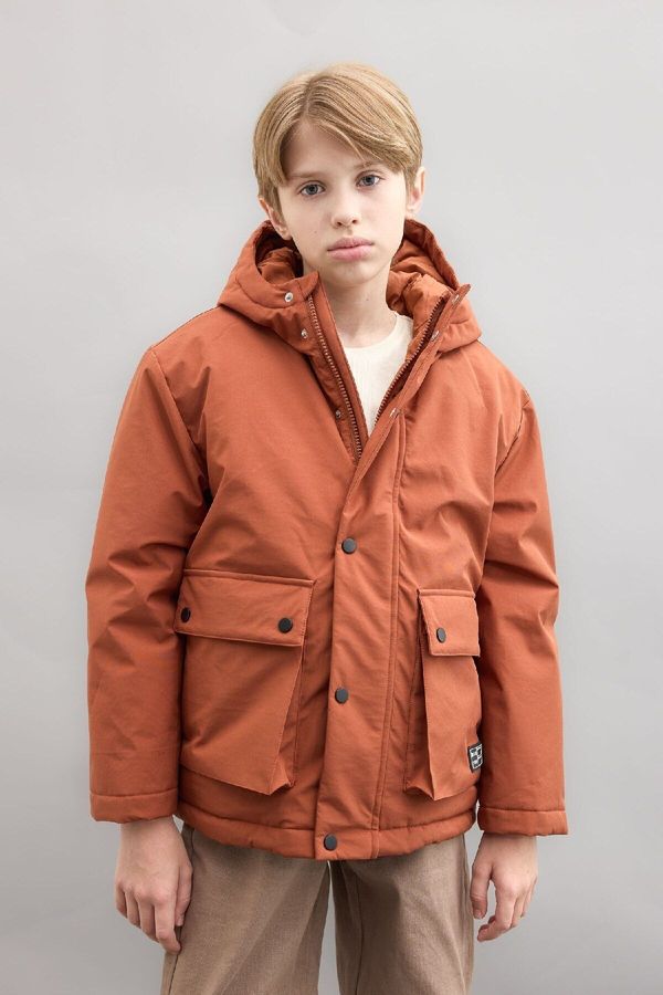 DEFACTO DEFACTO Boy Water Repellent Hooded Coat