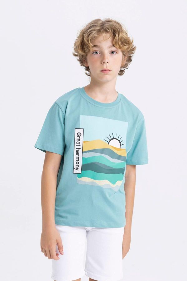 DEFACTO DEFACTO Boy&#39;s Crew Neck Printed Short Sleeve T-Shirt