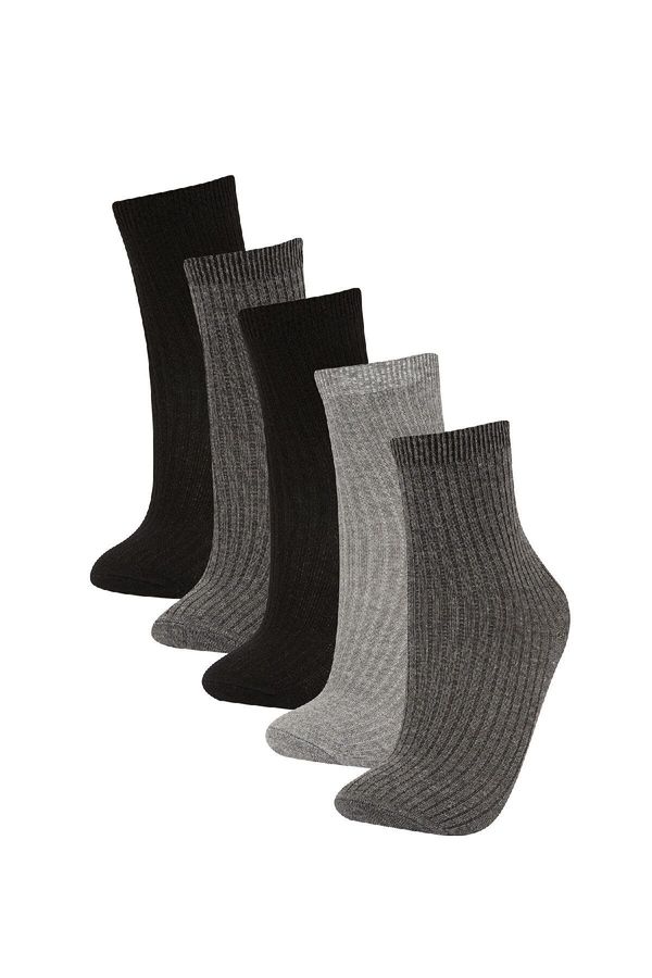 DEFACTO DEFACTO Boy's 5-Piece Cotton Long Socks