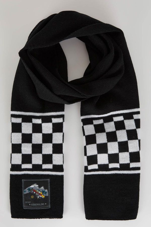 DEFACTO DEFACTO Boy's Checkered Woven Label Scarf