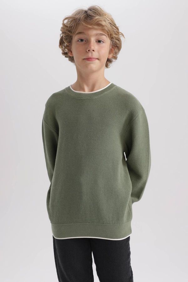 DEFACTO DEFACTO Boy's Crew Neck Knitwear Sweater