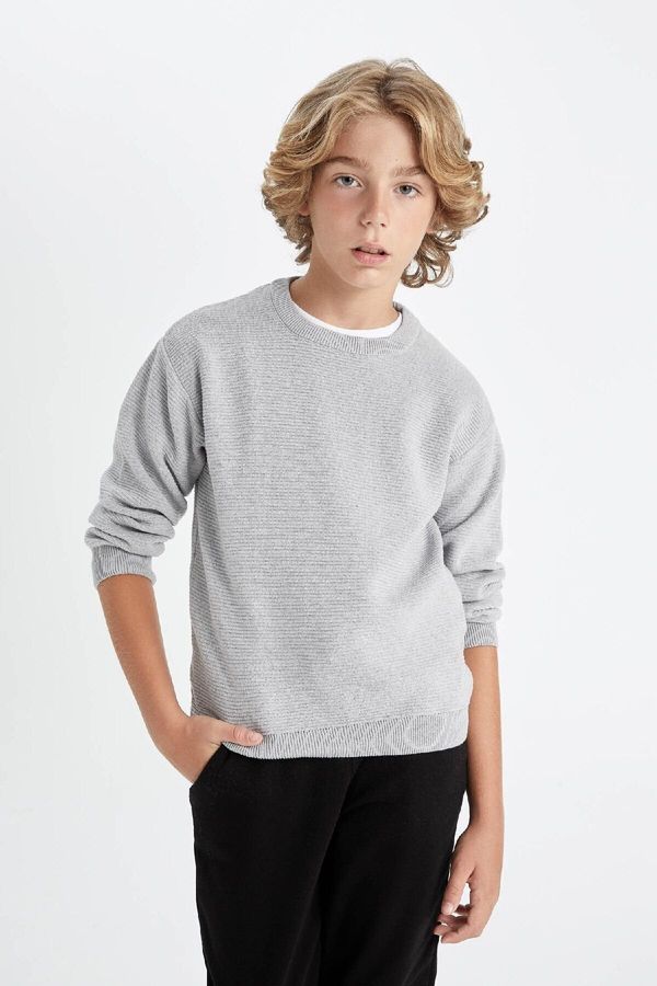 DEFACTO DEFACTO Boy's Crew Neck Knitwear Sweater