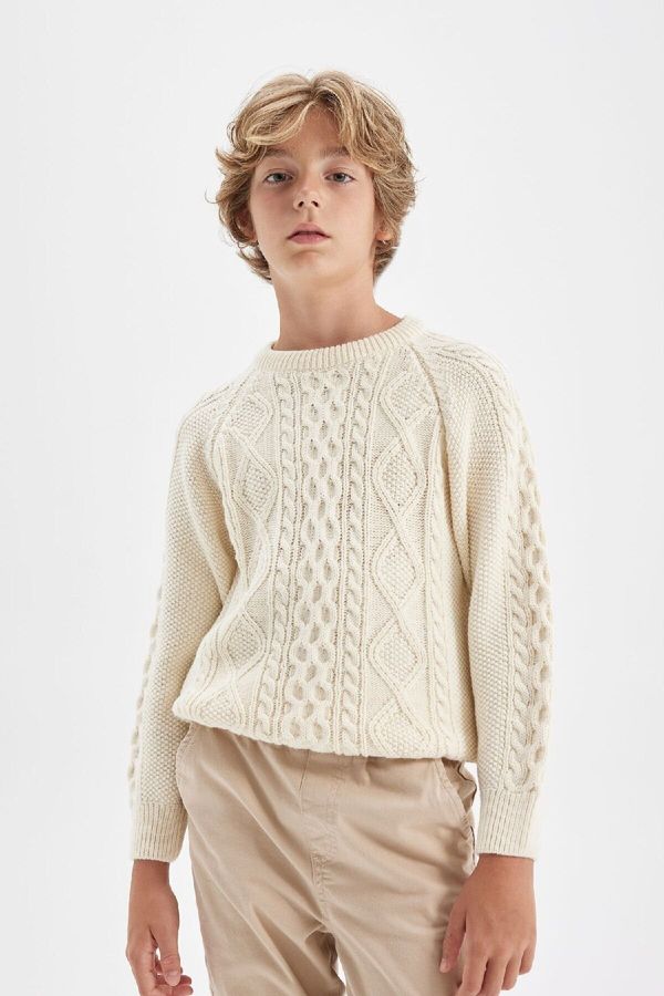 DEFACTO DEFACTO Boy's Crew Neck Knitwear Sweater