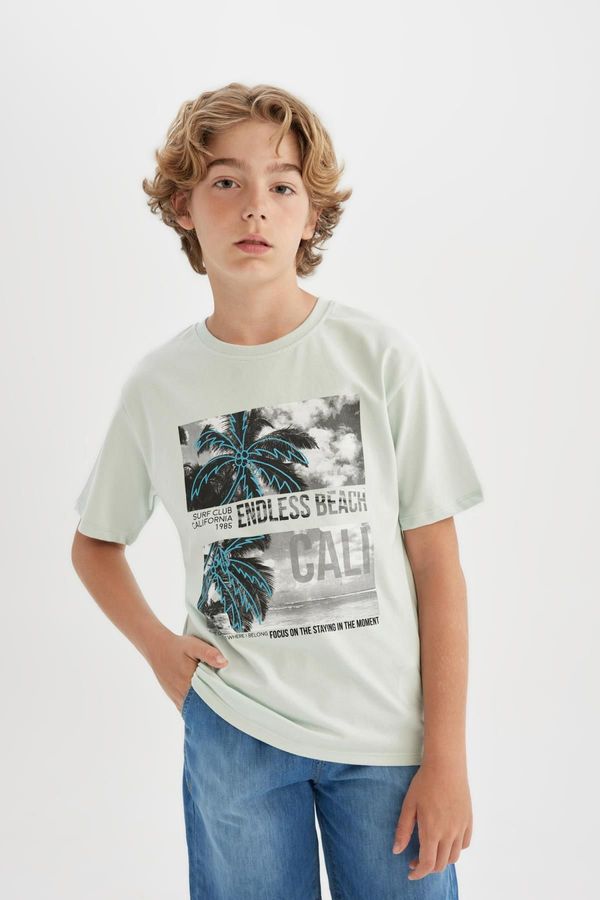 DEFACTO DEFACTO Boy's Crew Neck Printed Short Sleeve T-shirt