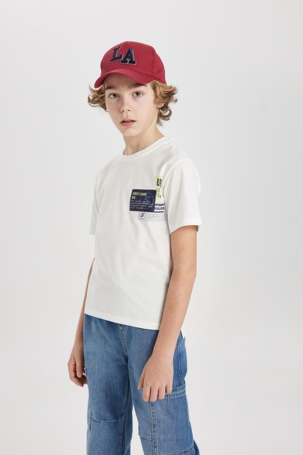 DEFACTO DEFACTO Boys' Crew Neck Printed Short Sleeve T-Shirt