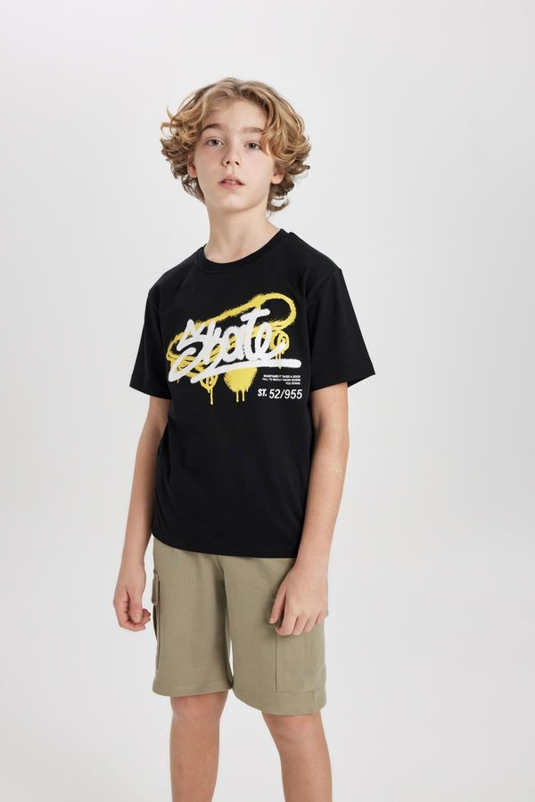 DEFACTO DEFACTO Boys' Crew Neck Printed Short Sleeve T-Shirt