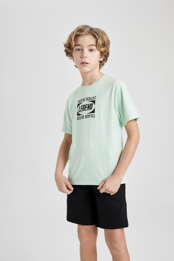 DEFACTO DEFACTO Boys' Crew Neck Printed Short Sleeve T-Shirt