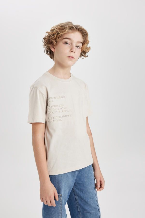 DEFACTO DEFACTO Boys' Crew Neck Printed Short Sleeve T-Shirt