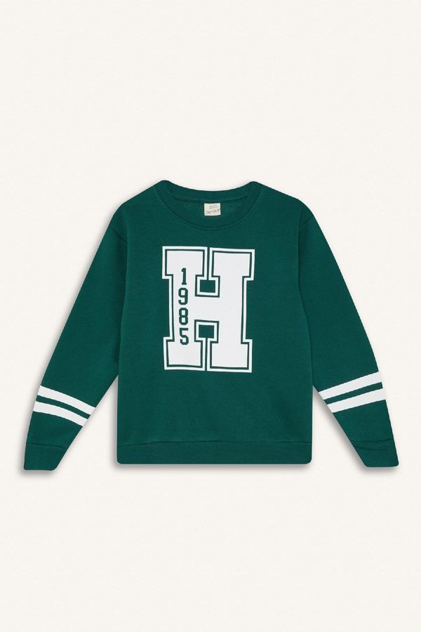 DEFACTO DEFACTO Boy's Crew Neck Printed Sweatshirt