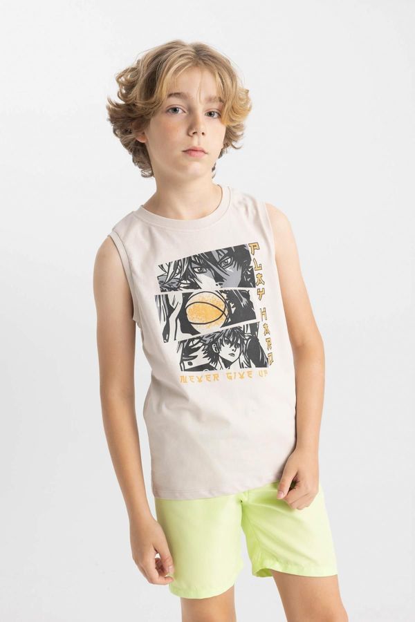 DEFACTO DEFACTO Boy's Crew Neck Printed Undershirt