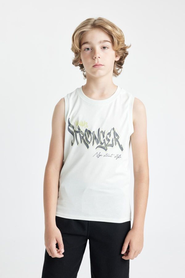 DEFACTO DEFACTO Boy's Crew Neck Printed Undershirt