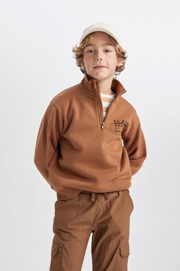 DEFACTO DEFACTO Boy's Half Zipper Thick Sweatshirt