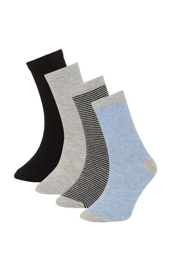 DEFACTO DEFACTO Boy's Line Patterned 4-Piece Socket Socks