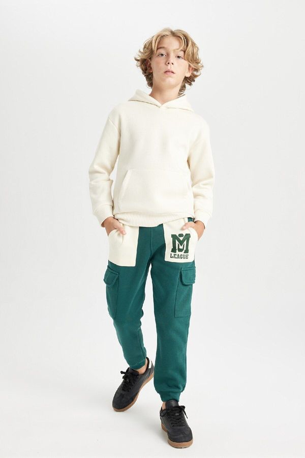 DEFACTO DEFACTO Boys Printed Cargo Pocket Jogger Sweatpants