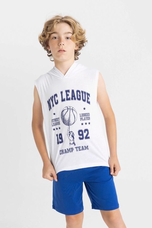 DEFACTO DEFACTO Boy's Printed Hooded Undershirt