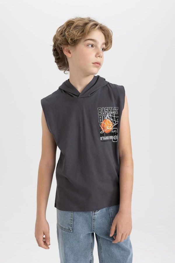 DEFACTO DEFACTO Boy's Printed Hooded Undershirt