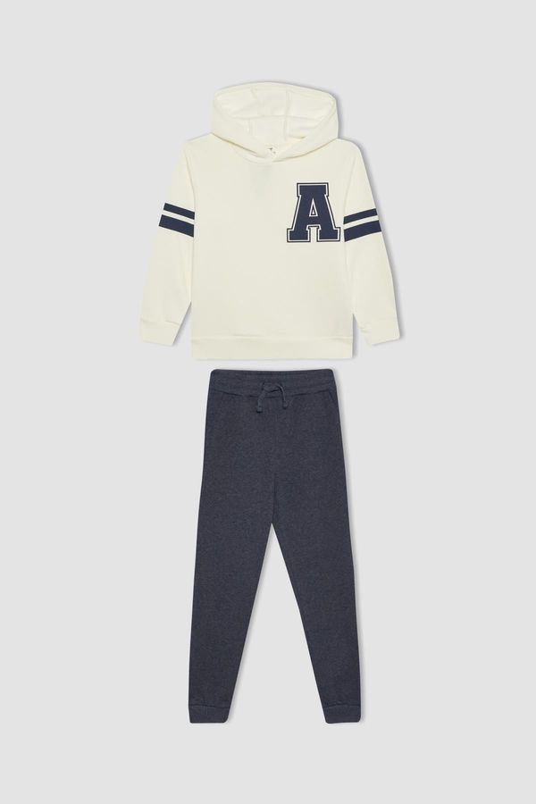 DEFACTO DEFACTO Boy's Printed Sweatshirt Sweatpants 2-Piece Set