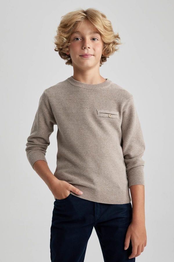 DEFACTO DEFACTO Boy's Regular Fit Crew Neck Knitwear Sweater