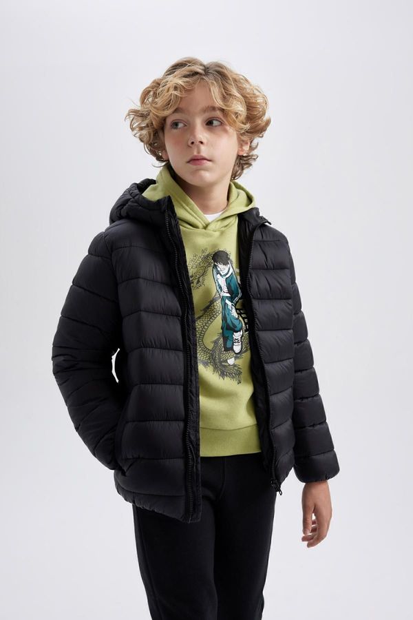 DEFACTO DEFACTO Boy's Water Repellent Hooded Puffer Jacket