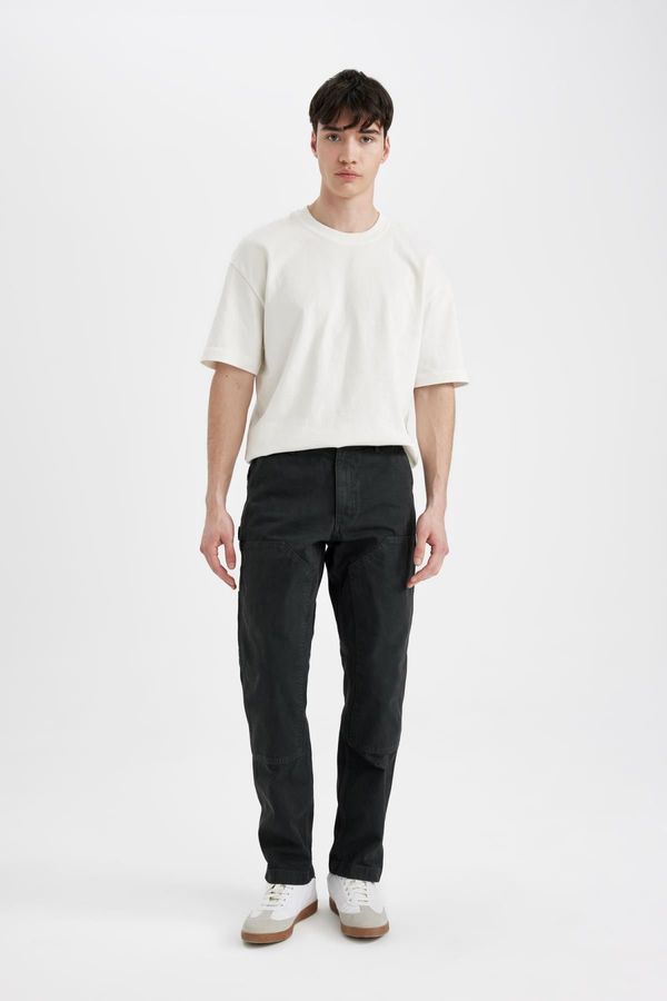 DEFACTO DEFACTO Canvas Pants Wide Leg Straight Leg