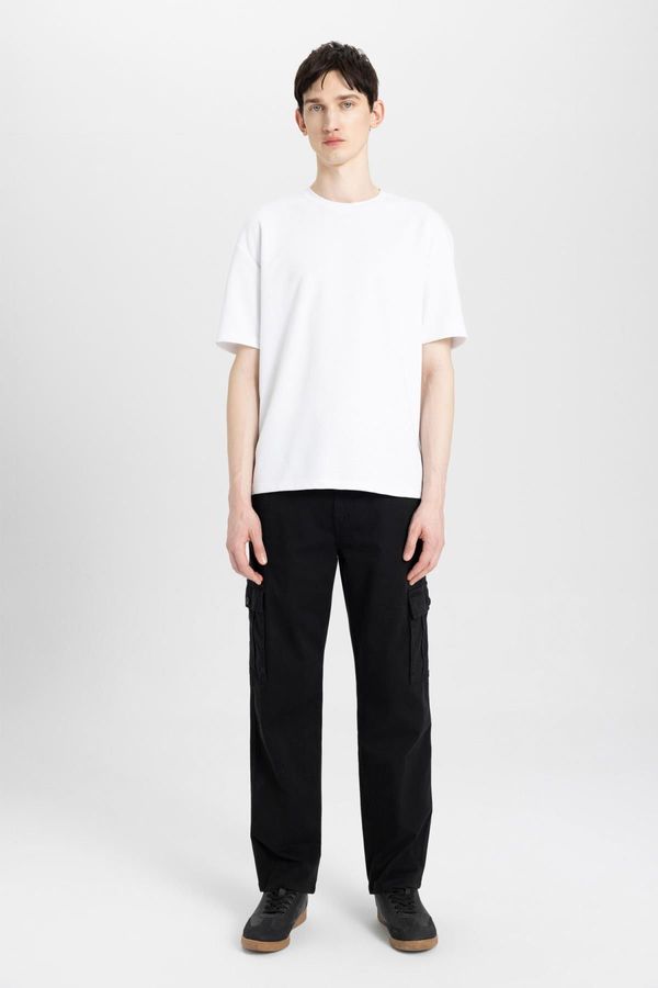 DEFACTO DEFACTO Cargo Fit Straight Leg Gabardine Trousers