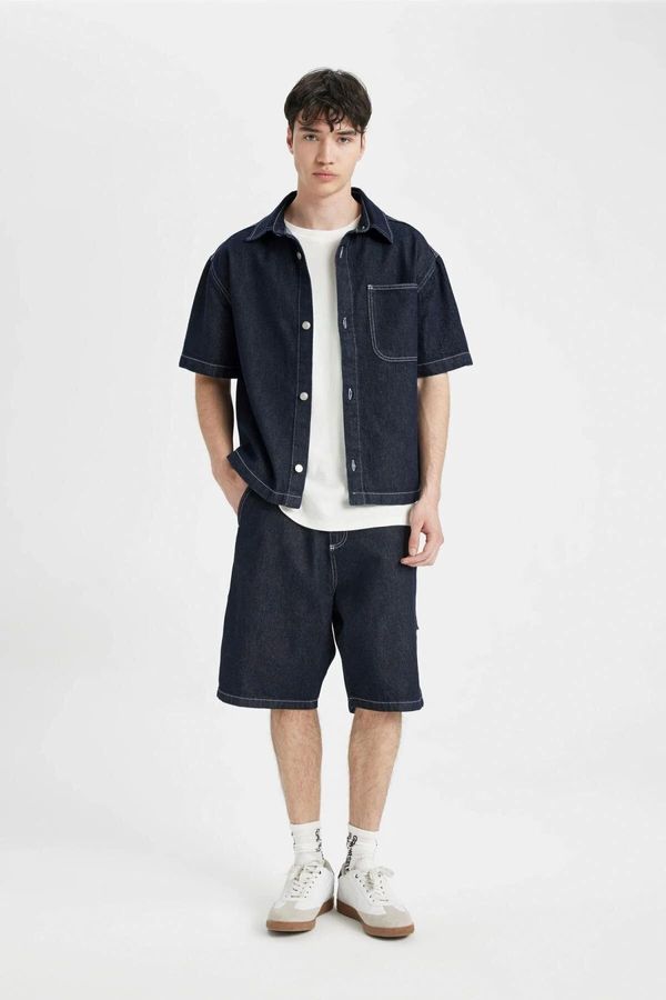 DEFACTO DEFACTO Carpenter Fit Jean Bermuda Shorts