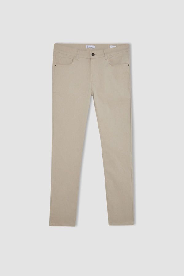 DEFACTO DEFACTO Chino Canvas Trousers Slim Fit Slim Cut Pocket Skinny Leg