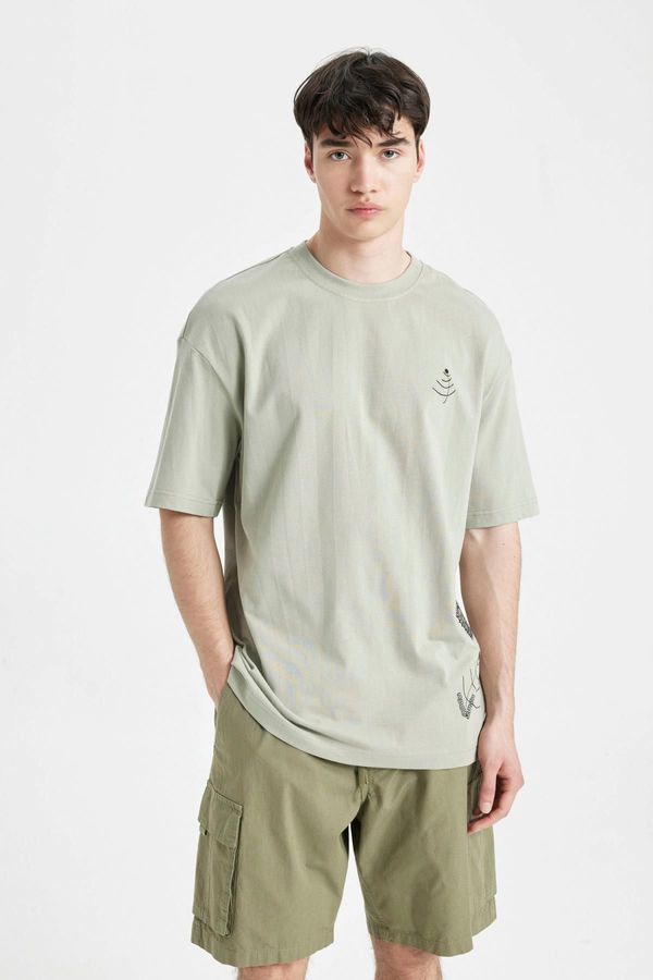 DEFACTO DEFACTO Comfort Fit Crew Neck Printed Short Sleeve T-Shirt