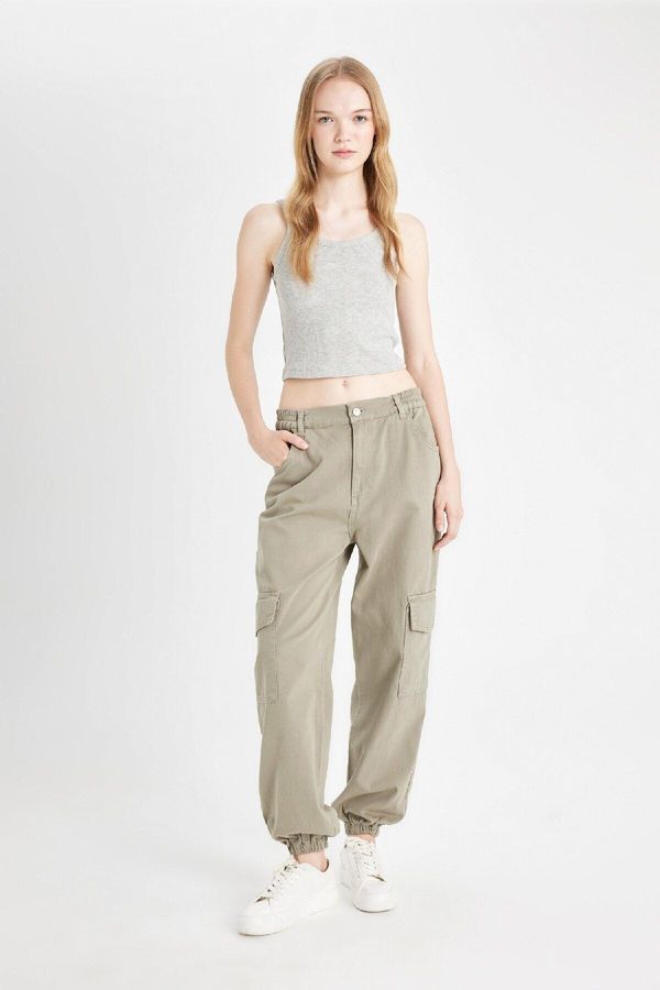 DEFACTO DEFACTO Cool Cargo Jogger Normal Waist Gabardine Trousers