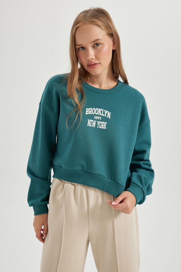 DEFACTO DEFACTO Cool Oversize Fit Crew Neck Thick Sweatshirt