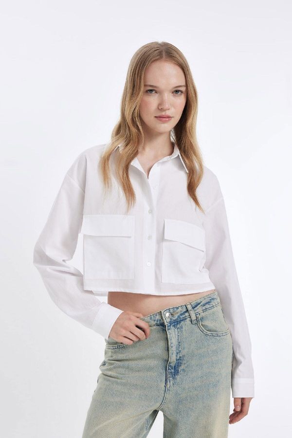 DEFACTO DEFACTO Cool Oversize Fit Poplin Long Sleeve Shirt