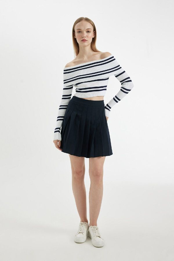 DEFACTO DEFACTO Cool Pleated High Waist Mini Skirt