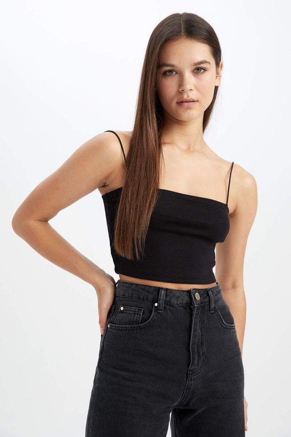 DEFACTO DEFACTO Coool Skinny Fit Cotton Crop Top with Rope Strap